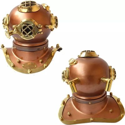 NineFit Basics Mini diving helmet 8"" divers Marine scuba helmet show case item copper finish nautical gift item