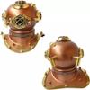 NineFit Basics Mini diving helmet 8"" divers Marine scuba helmet show case item copper finish nautical gift item view 1