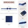 Chanseen Navy Blue Bow Tie and Pocket Square for Boys Kids Pre Tied Adjustable Bowtie Handkerchief Set for Party Wedding Formal Costume Accessories (Navy) view 2