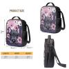 HUGS IDEA French Bulldog Floral Print 3 Pieces Backpack+Insulated Lunch Box+Pencil Bag School Bags Set Bookbags for Kids Back to School view 4