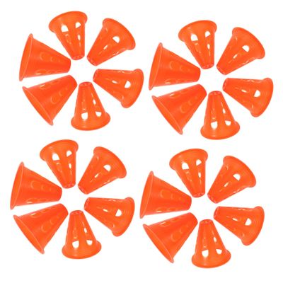 Hemoton 30pcs Cones for Sports Plastic Roller Skating Pile Training Markers Bright Field Boundaries