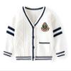 warmstraw Boys Girls Cardigan Sweater Cable Knit Sweater Coats Fall Winter Long Sleeve Collared Outwear Pattern White 7-8Y view 1