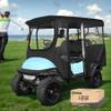 10L0L 4-Passenger Golf Cart Enclosure for Club Car Precedent/Onward/Tempo - with Extended 94.5" Roof, 600D Cover, Clear Windows | Waterproof, Windproof & Snowproof Full Enclosure view 1