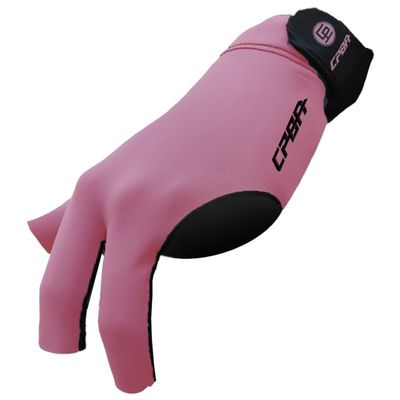 CPBA Professional Billiards Glove (Pink, Small, Left Hand Open Finger)