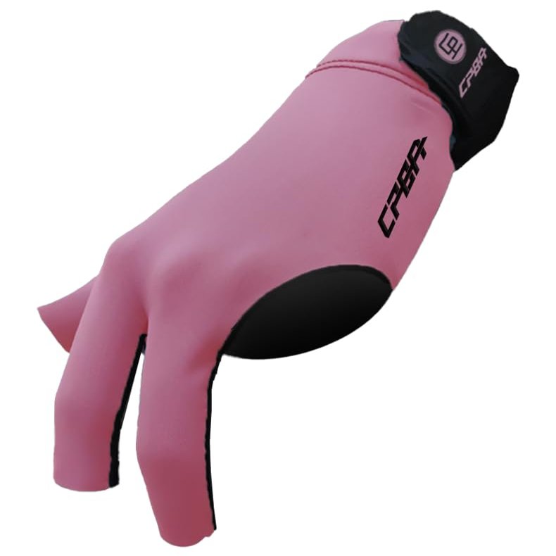 CPBA Professional Billiards Glove (Pink, Small, Left Hand Open Finger)