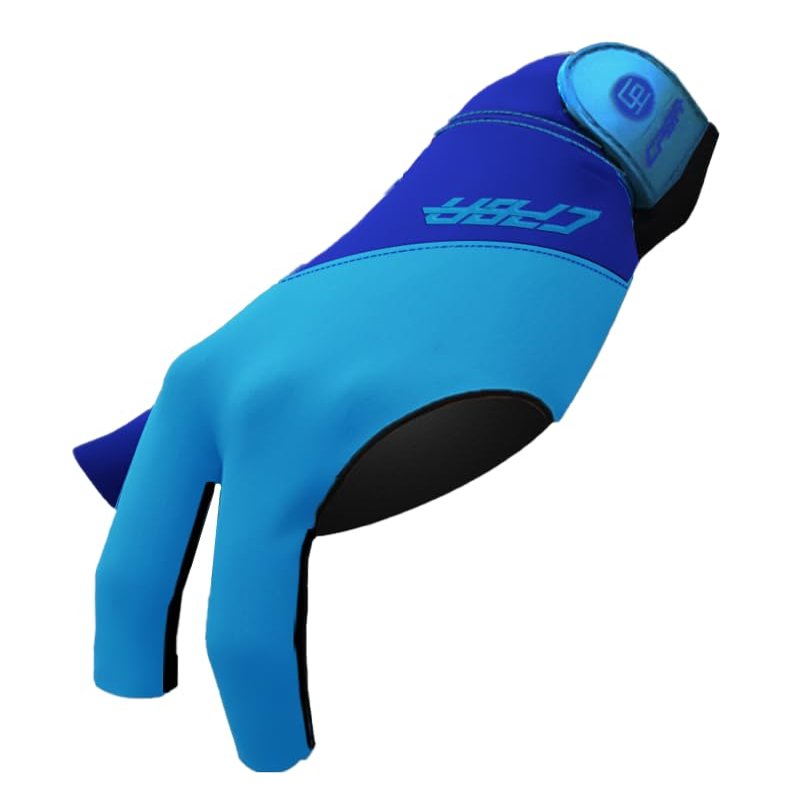 CPBA Professional Billiards Glove (Sky/Tour Blue, X-Large, Left Hand Open Finger)