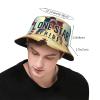 Adult Sun Protection Bucket Hat Texas-Pride-Star Men Outdoor Boonie Hat Women Sunshade Fisherman Hat Black view 2