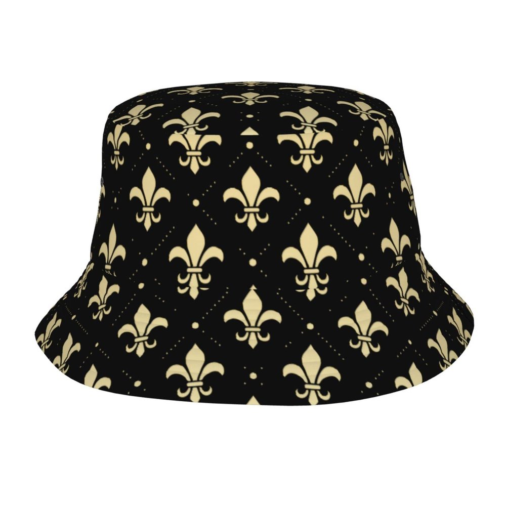 Adult Sun Protection Bucket Hat Fleur-De-Lis-Gold Men Outdoor Boonie Hat Women Sunshade Fisherman Hat