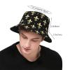 Adult Sun Protection Bucket Hat Fleur-De-Lis-Gold Men Outdoor Boonie Hat Women Sunshade Fisherman Hat view 2