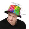 Adult Sun Protection Bucket Hat Rainbow-Shiba-Inu-Doge-Life Men Outdoor Boonie Hat Women Sunshade Fisherman Hat view 2