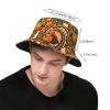 Adult Sun Protection Bucket Hat Turkey-Pumpkin-Orange-Thanksgiving Men Outdoor Boonie Hat Women Sunshade Fisherman Hat view 2