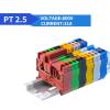 10Pcs Din Rail Terminal Block PT-2.5 Push in Terminal Connector Spring Screwless Electrical Wire Conductor Terminal Block PT2.5(Yellow) view 2