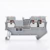 DWFSKZKV Din Rail Terminal Blocks PT 1.5-Twin 3 Conductors Push in Spring Screwless Feed Through Wire Conductor 10pcs(Gray) view 1