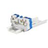 DWFSKZKV Din Rail Terminal Blocks PT 1.5-Twin 3 Conductors Push in Spring Screwless Feed Through Wire Conductor 10pcs(Gray) view 4