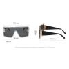 COTIA Oversized Diamond Rhinestone Sunglasses Womens One Piece Shield Goggle Fashion Punk Square Sun Glasses W37 (clear) view 4