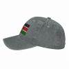 AIZBEGDLU Unisex Cowboy Baseball Cap Retro American Kenya Flag Adjustable Trucker Cap Baseball Cap Gray view 3