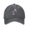 AIZBEGDLU Unisex Cowboy Baseball Cap German Shepherd American Flag Adjustable Trucker Cap Baseball Cap Deep Heather view 2
