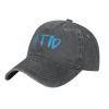 AIZBEGDLU Unisex Cowboy Baseball Cap Diabetes Awareness T1d T2d Blue Ribbon Adjustable Trucker Cap Baseball Cap view 1