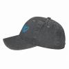 AIZBEGDLU Unisex Cowboy Baseball Cap Diabetes Awareness T1d T2d Blue Ribbon Adjustable Trucker Cap Baseball Cap view 3