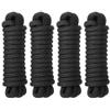 MaxWorks 51001 Marine Grade Double Braided Nylon Dock Line, 4-Pack  1/2" x 15' Heavy Duty Boat Mooring Ropes with 12" Spliced Eye  UV, Salt, and Abrasion Resistant  Black view 1