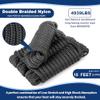 MaxWorks 51001 Marine Grade Double Braided Nylon Dock Line, 4-Pack  1/2" x 15' Heavy Duty Boat Mooring Ropes with 12" Spliced Eye  UV, Salt, and Abrasion Resistant  Black view 2