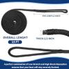 MaxWorks 51001 Marine Grade Double Braided Nylon Dock Line, 4-Pack  1/2" x 15' Heavy Duty Boat Mooring Ropes with 12" Spliced Eye  UV, Salt, and Abrasion Resistant  Black view 3