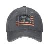 AIZBEGDLU Unisex Cowboy Baseball Cap Army Special Forces Retro American Flag Adjustable Trucker Cap Baseball Cap, Deep Heather view 2