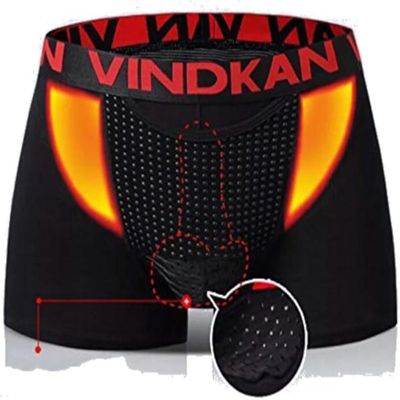 ChezMax VindKan VKWEIKU Men's Underwear Boxer Briefs,Soft and Breathable Underwear for Men (US, Alpha, 4X-Large, Regular, Regular, Red-Black)
