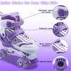Kids Roller Skates for Boys Girls, 4 Size Adjustable Kids Rollerskates with Light Up Wheels, Quad Skates for Beginner Ages 5-8 8-12 view 4