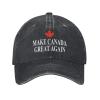 AIZBEGDLU Unisex Cowboy Baseball Cap Make Canada Great Again Adjustable Trucker Cap Baseball Cap Black view 2