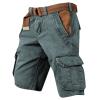 Herren Amerikanische Flagge Print OutdoorFrachtshorts Sommer Mehrfach Lose Sportshorts Ohne Blet (Dark Green, XXXXXL) view 1