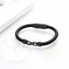 XSMZB Infinity Cremation Jewelry Urn Bracelet for Ashes Braided Leather Keepsake Bracelet for Men for Women Memorial Cuff Bangle Hold Ashes(Black 22cm) view 4