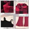 HINTINA 4T Toddler little Girl 3 Piece Christmas Outfits Bell Bottom Flared Pant Set Cami Top Buffalo Plaid Coat Long Sleeve Fall Winter Clothes Xmas Clothing 4-5 Years view 4