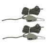 2Pcs Camping Rope Pulley Tent Adjustable Wind Cord Outdoor Tent Rope with Pulley Canopy Quick Setup Camping Rope 4m (OD Green) view 3