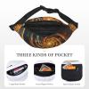 Fanny Pack Belt Bag for Women Men Waterproof Waist Pack Yellow Abstract Spiral Waist Bag with Adjustable Strap view 3