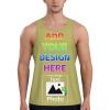 Personalized Tank Tops Custom Tank Tops for Men Design Your Own Print Scoop Neck Sleeveless Shirt with Logo Name Photo M A0142 Darkkhaki view 1