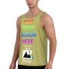 Personalized Tank Tops Custom Tank Tops for Men Design Your Own Print Scoop Neck Sleeveless Shirt with Logo Name Photo M A0142 Darkkhaki view 2