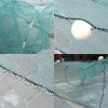 CINGHI LUSSO Minnow Trap Reverse Double Entrance Shrimp Net Crawfish Trap with Iron Chains and Floating Balls Foldable Large Entrance Lobster,Crab,Fish,ShrimpTrap (Height 1M,Width 6M,Tail Length 3M) view 4