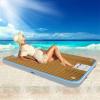 KJLYLPP Large Inflatable Floating Bed Outdoor Water Inflatable Bed PVC Floating Row Inflatable Fishing Boat Water Rest Dock Water Yoga Mat Large Lake Mat (2.5 * 2M) view 1