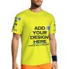 NineFit Basics Men's Custom t Shirts Design Your Own Customized Personalized Mesh Tshirt Lightweight Short Sleeve Breathable Fishing Quick Dry Workout Running Athletic Sports Tee Yellow 4X-Large view 1