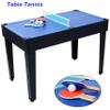CLEAFF 48 6-in-1 Multi-Game Table - Billiards, Air Hockey, Foosball, Basketball, Table Tennis, and Dining Table Set for Home Game Room Blue view 2