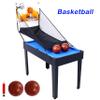 CLEAFF 48 6-in-1 Multi-Game Table - Billiards, Air Hockey, Foosball, Basketball, Table Tennis, and Dining Table Set for Home Game Room Blue view 3