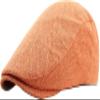 FAZAIQILUO Beret Men's Newsboy Taxi Driver Flat Shoes French Bonnie Hat Orange view 1