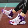 Jevaloo Boys and Kids Basketball Shoes Lightweight Fashion Sneakers White Purple view 4