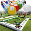 ZGFUSVFD Inflatable Billiards Football Snooker Balls Table Games 16Pcs Leather Football Pool Kick Billiards Set Snookball Footpool Adult Outdoor Game Entertainment,18CM view 1