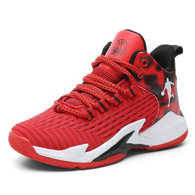 Jevaloo Boys and Kids Basketball Shoes Lightweight Fashion Sneakers Black/Red