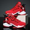 Jevaloo Boys and Kids Basketball Shoes Lightweight Fashion Sneakers Black/Red view 2
