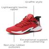 Jevaloo Boys and Kids Basketball Shoes Lightweight Fashion Sneakers Black/Red view 3