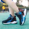 Jevaloo Boys and Kids Basketball Shoes Lightweight Fashion Sneakers Black Blue view 4