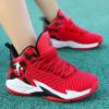 Jevaloo Boys and Kids Basketball Shoes Lightweight Fashion Sneakers Black/Red view 4